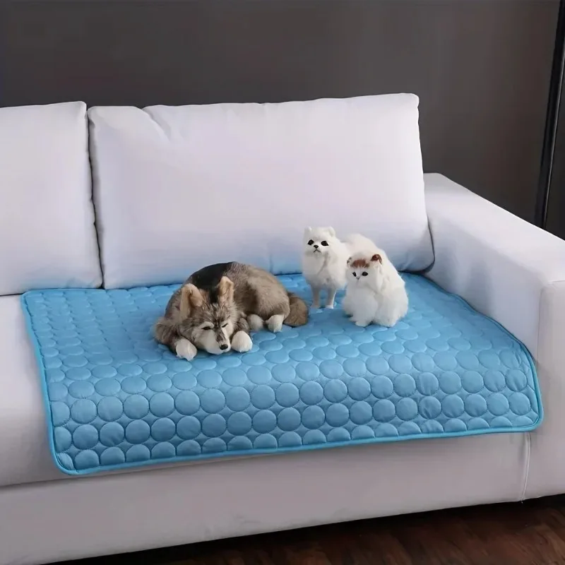 Pet cooling pad Summer Cat and dog sofa Pad Soft Ice Silk Cold Feel Nest pad Summer dog cooling Dog bed