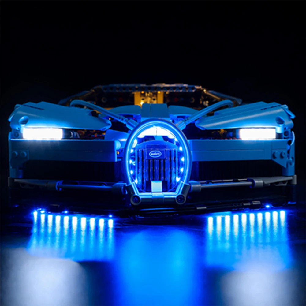 LED Light Kit for Bugatti Chiron Building Blocks Set 42083 Modular