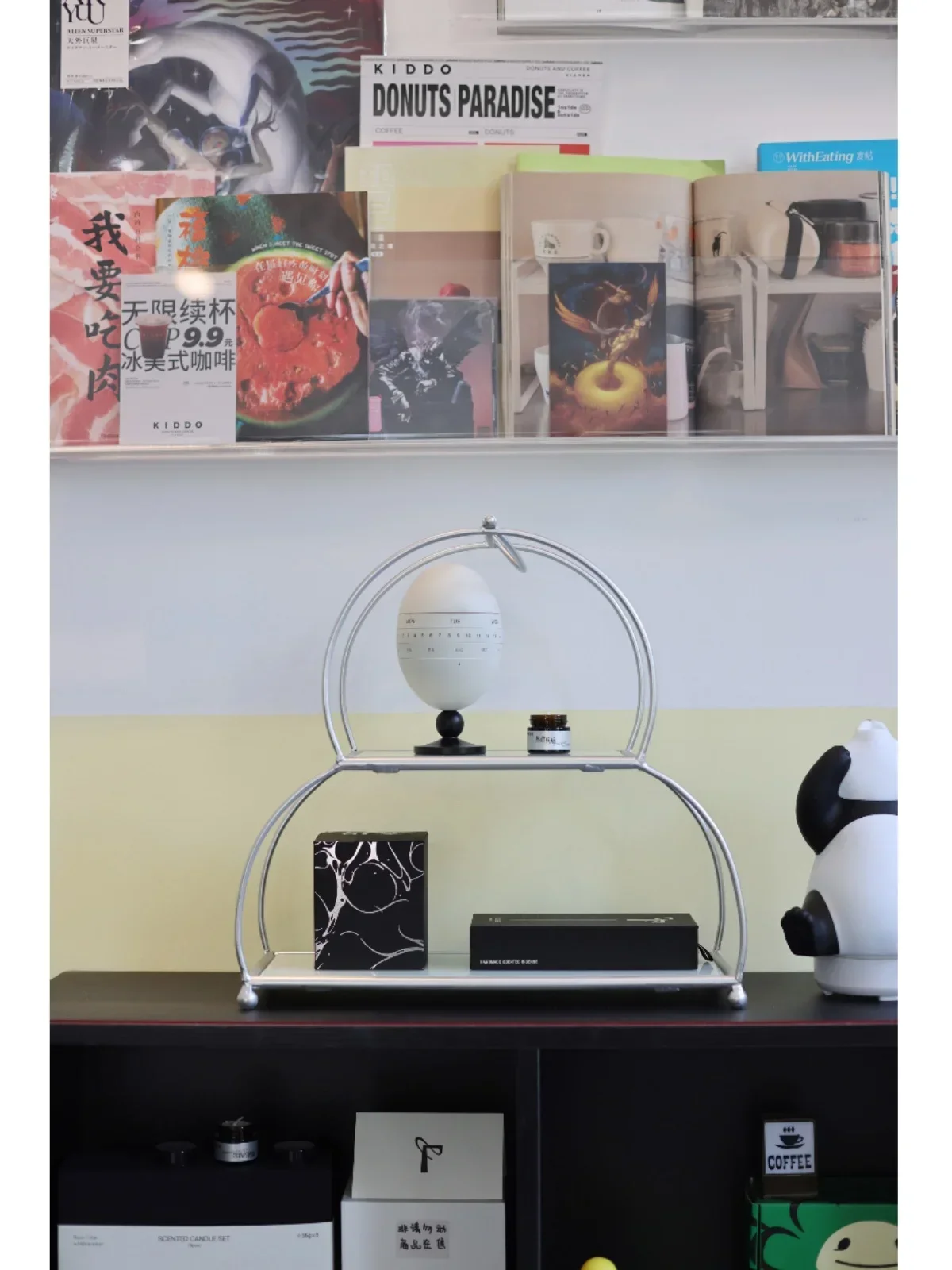 Silver Gourd Metal Desktop Shelf Divisorio In Vetro Cup Storage Fragrance Display Rack Retro Kitchen Islands Trolley Furniture