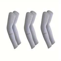 Set of 3 Unisex Ice Silk Sun Protection Arm Sleeves - One Size (Huise)