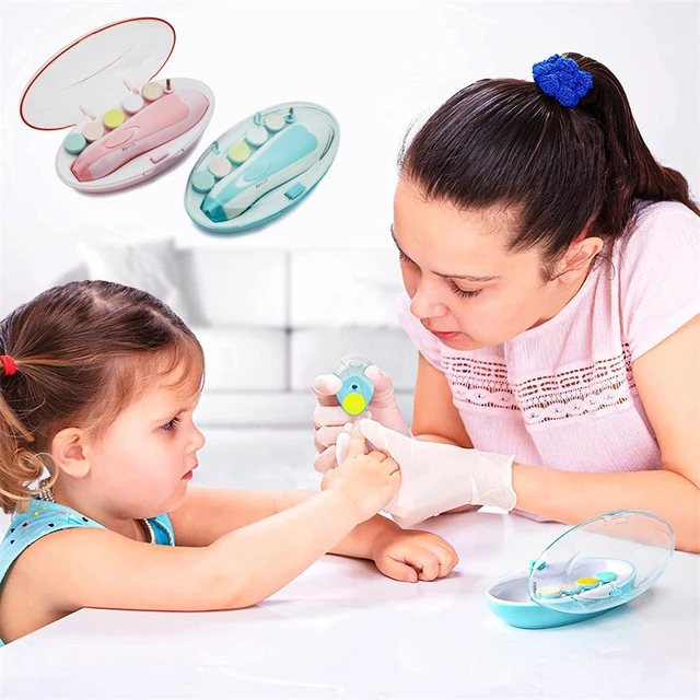 Coupe-ongles électrique pour bébé, kit de lime à ongles, sûr, infantile,  enfants, manucure, pédicure, coupe-ongles, vernis, soins des ongles,  accessoires - AliExpress