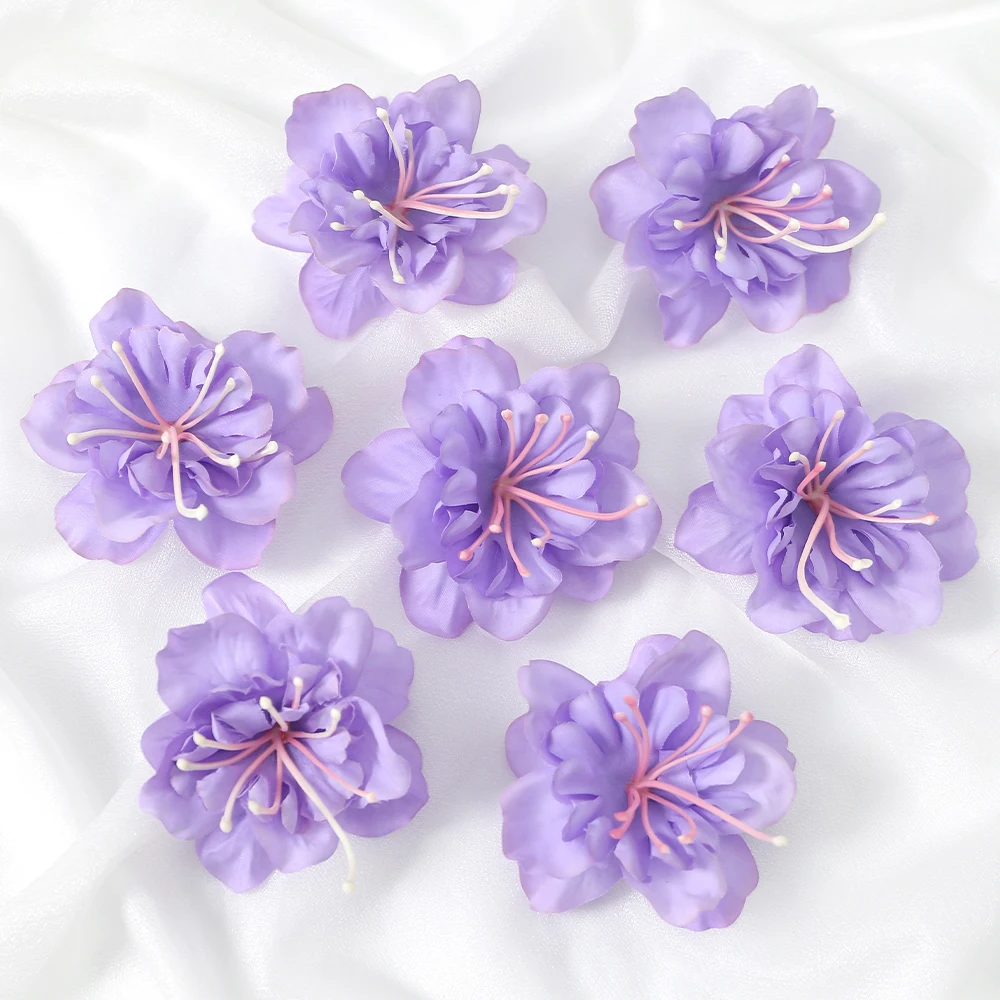 10 Stück künstliche Blumen, 5 cm, künstliche Blumen, Kopf für Heimdekoration, Hochzeitsdekoration, DIY, Braut, Haarkranz, Basteln, Geschenke, Zubehör – Detail 15