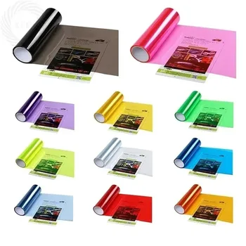 Di alta Qualità 30x60 cm Faro Dell'automobile Pellicola Del Vinile Auto Adesivo Auto Fumo Fendinebbia Faro Fanale Posteriore Colorato Wrap pellicole