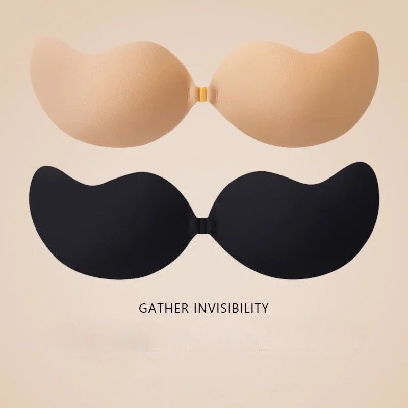 Invisible Strapless Adhesive Stick Bra Breast Tape Push Up Bras Women Lingerie Seamless Silicone Nipple Covers Bralette Pasties 2