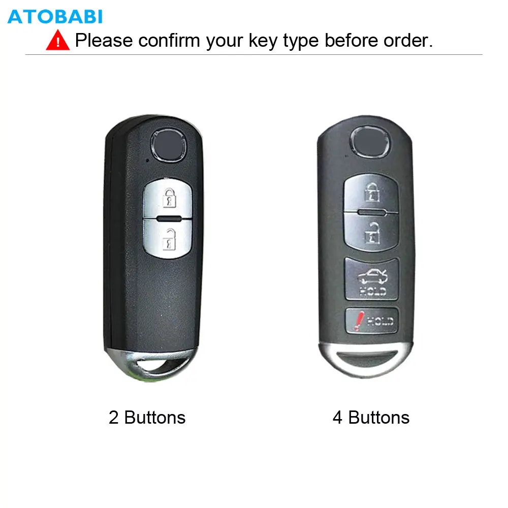 Leather Car Key Case Keychain Smart Keyless Remote Control Fobs