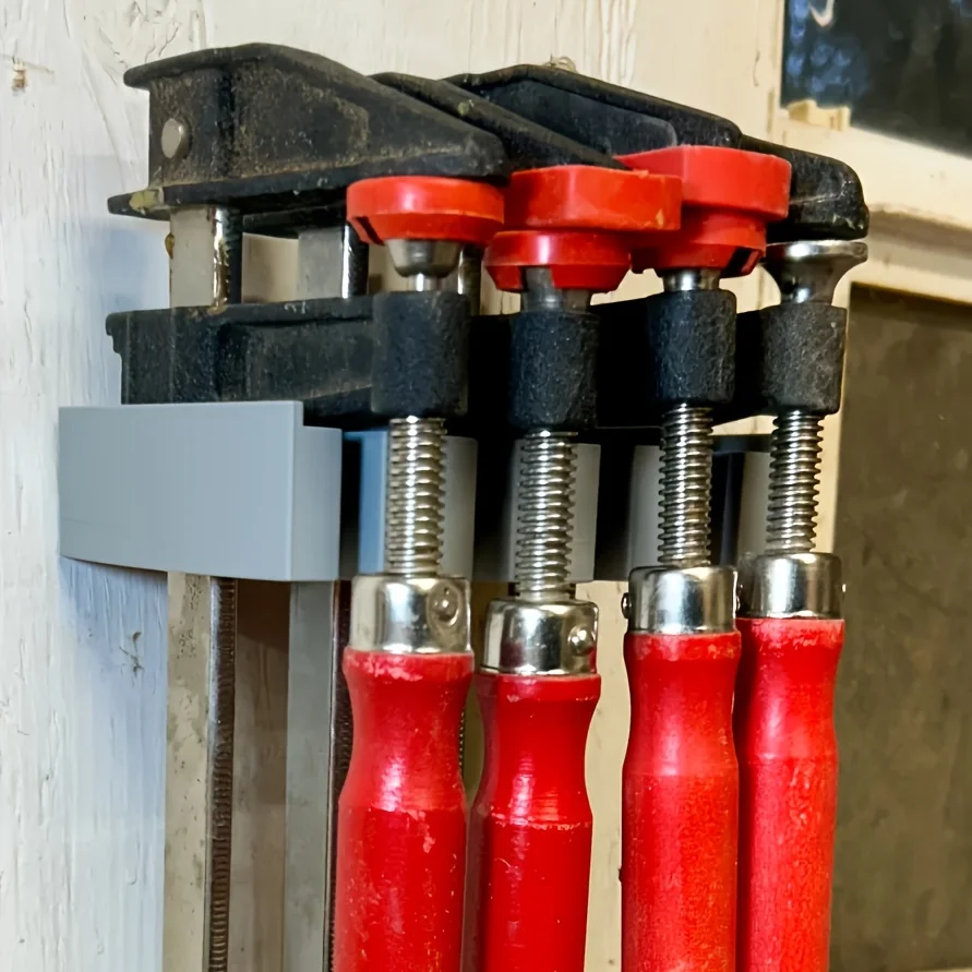 Wall-mounted Clamp Storage Bracket for Home Studio & 3D Printing Organization