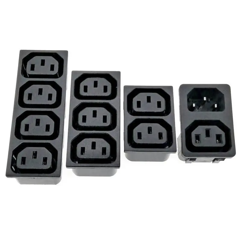 C13 Female Inline Adapter Plug Power Socket Connectors uxcell® 10Pair AC250V 10A 3 Pins Terminals Panel Mount IEC C14 Male 