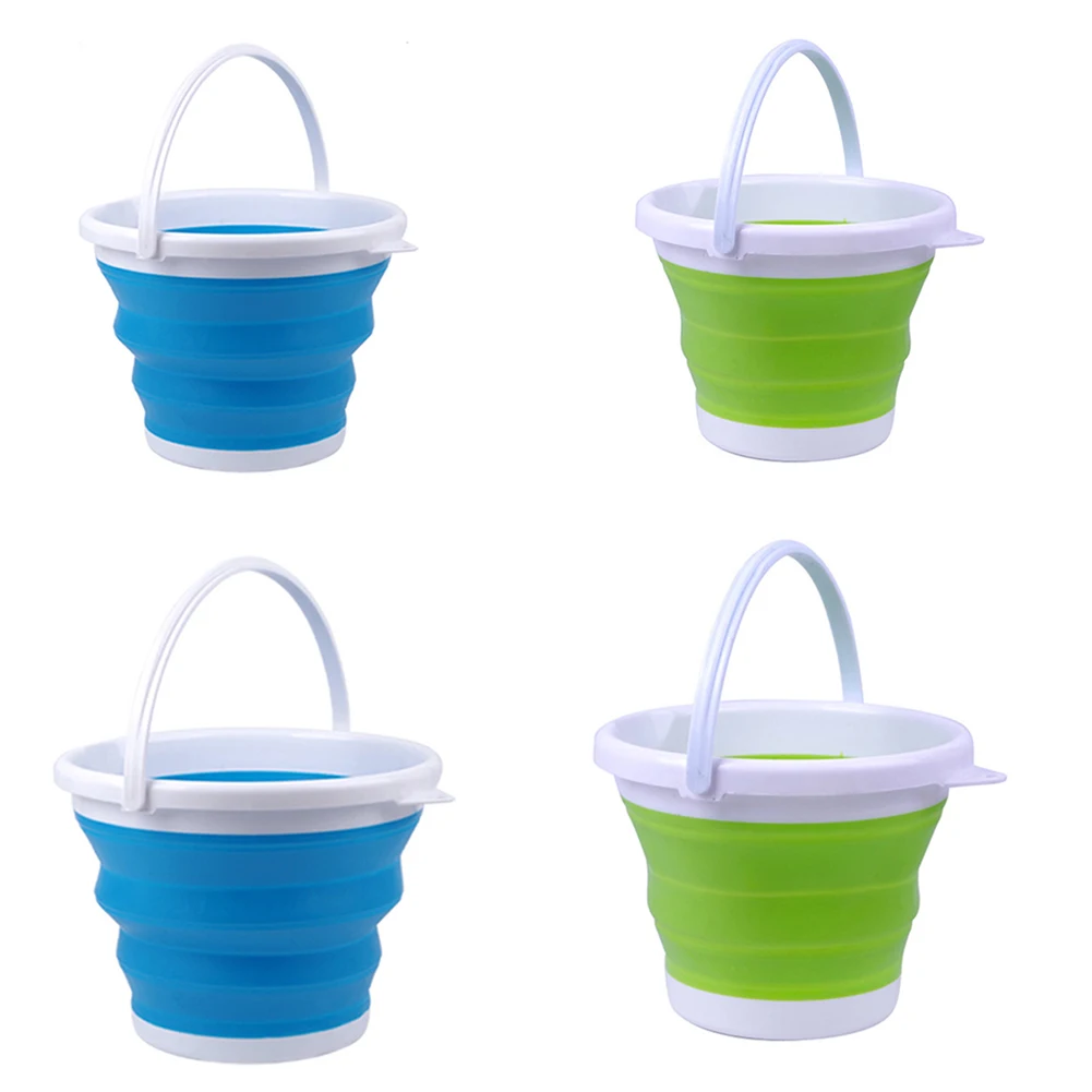 3L/5L Cleaning Bucket Foldable Fishing Water Pail Portable Car Washing Bucket for Outdoor Travelling Camping Fishing Car Washing