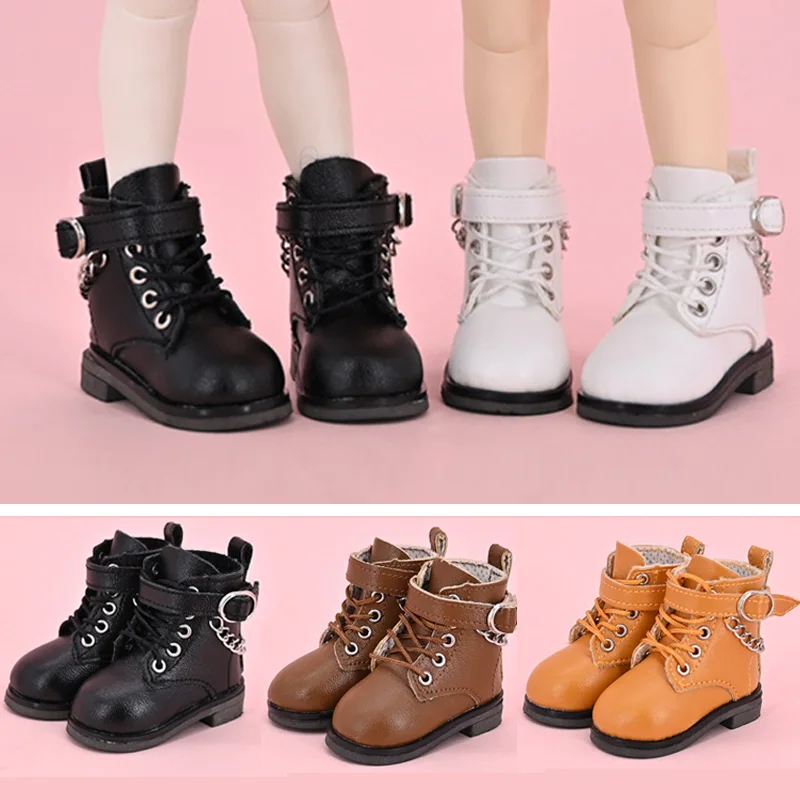 New 30cm BJD Doll Shoes Fashion Motorcycle Boots DIY Toys for Yosd,  1/6BJD Shoes Leather Boots Doll Accessories nigo turned leather boots shoes nigo6573