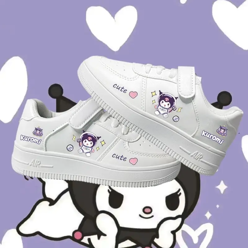 

Kawaii Sanrio Kuromi Shoes Cinnamoroll My Melody Kids Sports Shoes Comfortable Cartoon Cute Anime Plush Sneakers Gift for Girls
