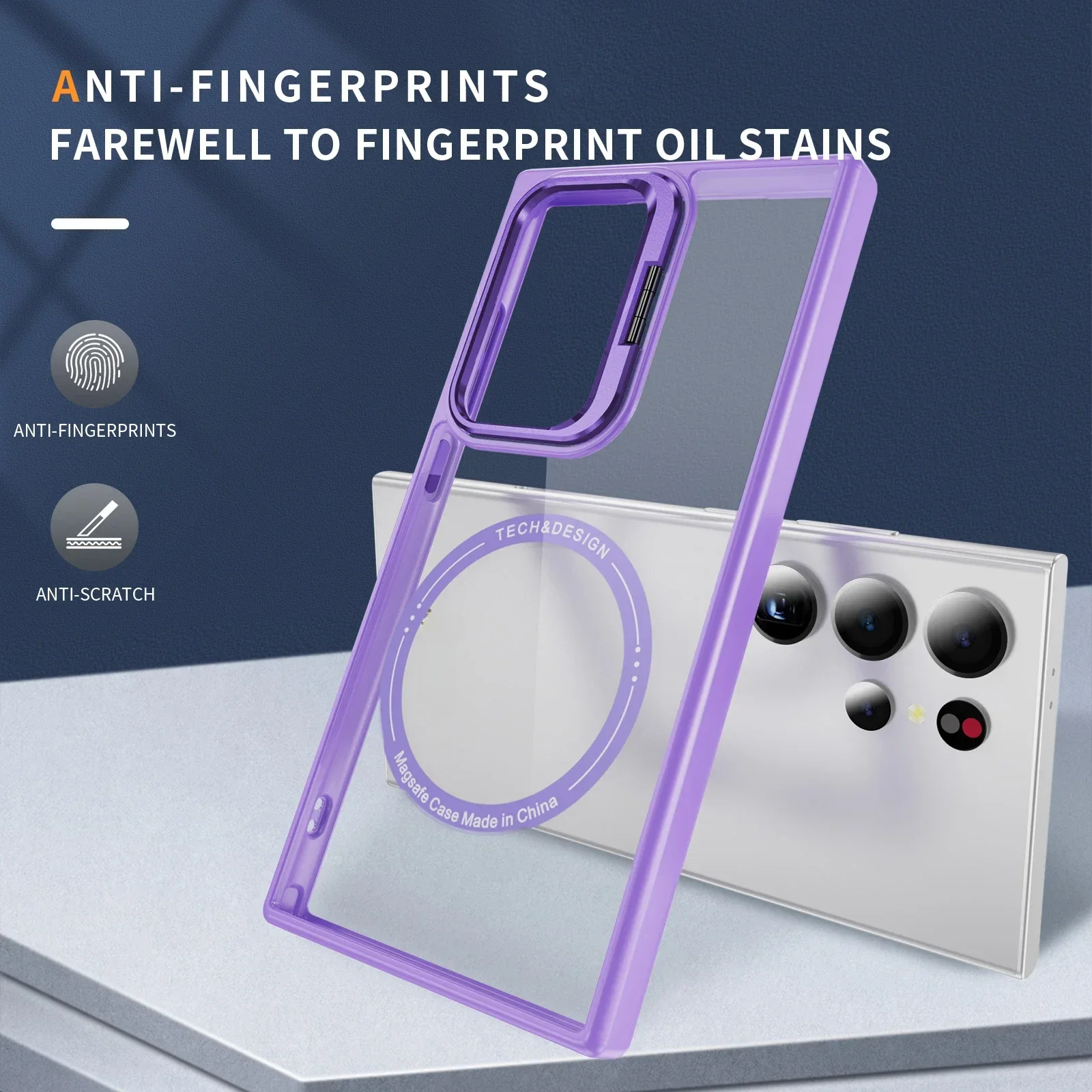 Magnetic Acrylic Transparent Phone Case - Shockproof Protective Cover