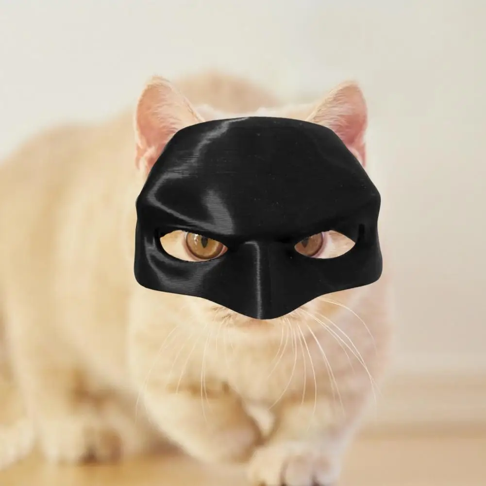 Halloween Mask Cat Face Mask for Pets Spooky Halloween Cat Face Cushion Bat Cosplay Hat Set For Party Atmosphere Prop Black Make-up Half