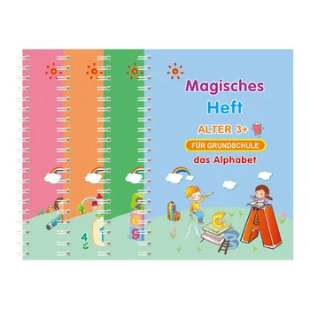 Alternative view of German Children's Books 13x19cm Deep Groove Magic Book Alphabet Learning Numbers Free Handwritten German Magic Practice Copybook