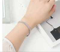 Bracelet de luxe en argent Sterling 925 pour femmes, bijoux à la mode, fiançailles, mariage, Glamour, 18CM 6