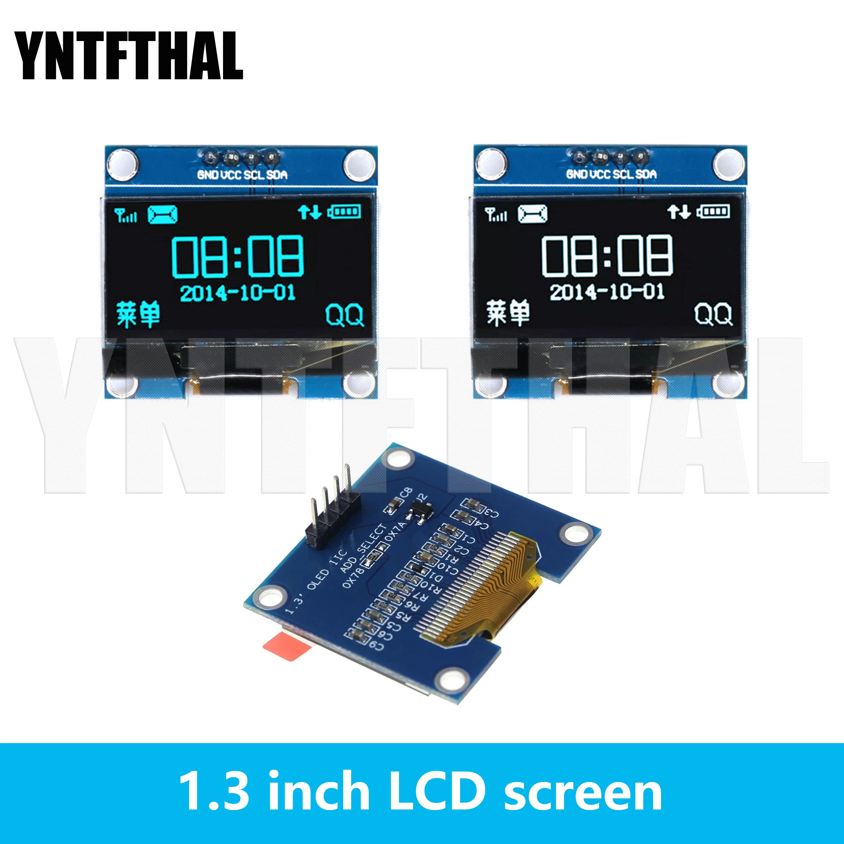 

1.3 inch oled IIC Serial White Blue OLED Display Module 128X64 I2C SH1106 12864 LCD Screen Board VDD GND SCK SDA for Arduino