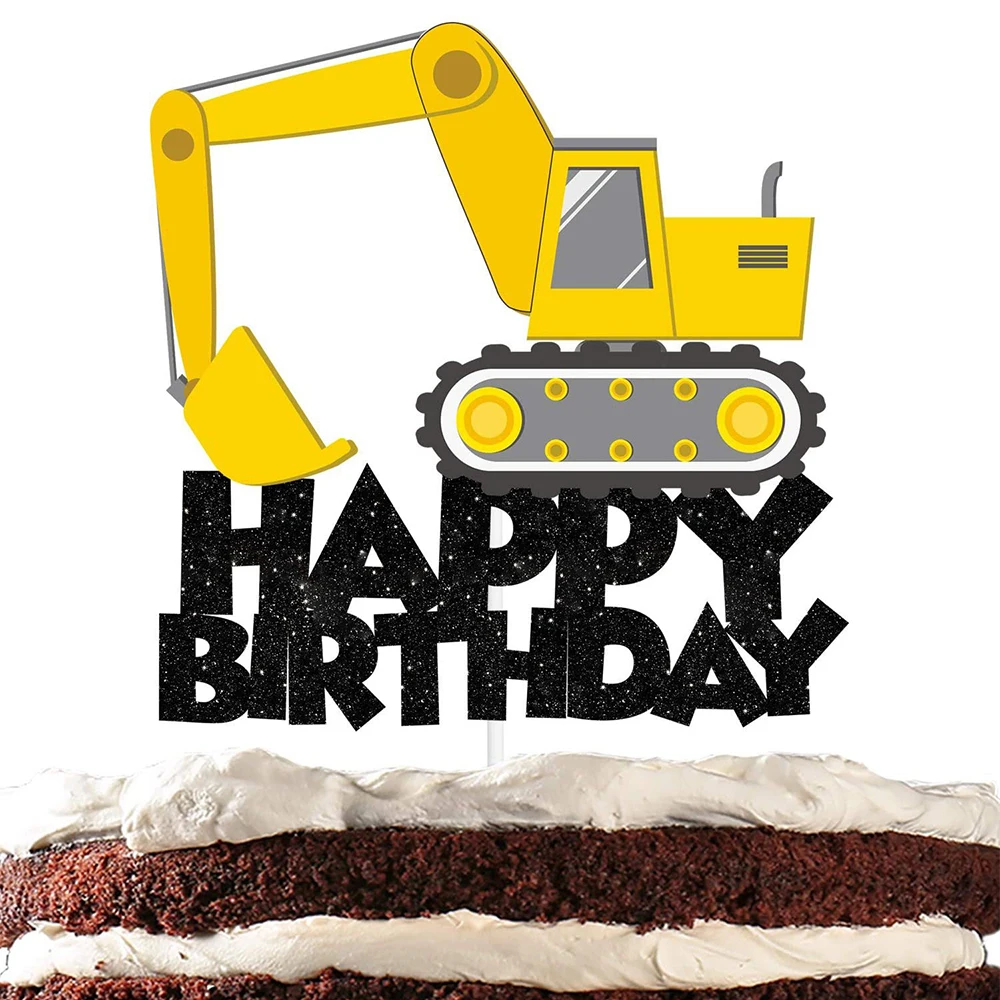 Construction Vehicle Foil Balloons Set for Boys Birthday Party Decorations