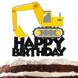 Construction Vehicle Foil Balloons Set for Boys Birthday Party Decorations (Cake topper)