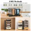 Pot Rack Organizer Under Cabinet,8 Tier Adjustable Pot Organizers Inside Cabinet,Pan Storage Organizer Rack for Storing Pots Pan 3