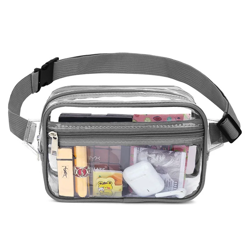 Transparente Gürteltasche Taillengürtel PVC Brusttasche Damen Hüfttasche – Detail 2