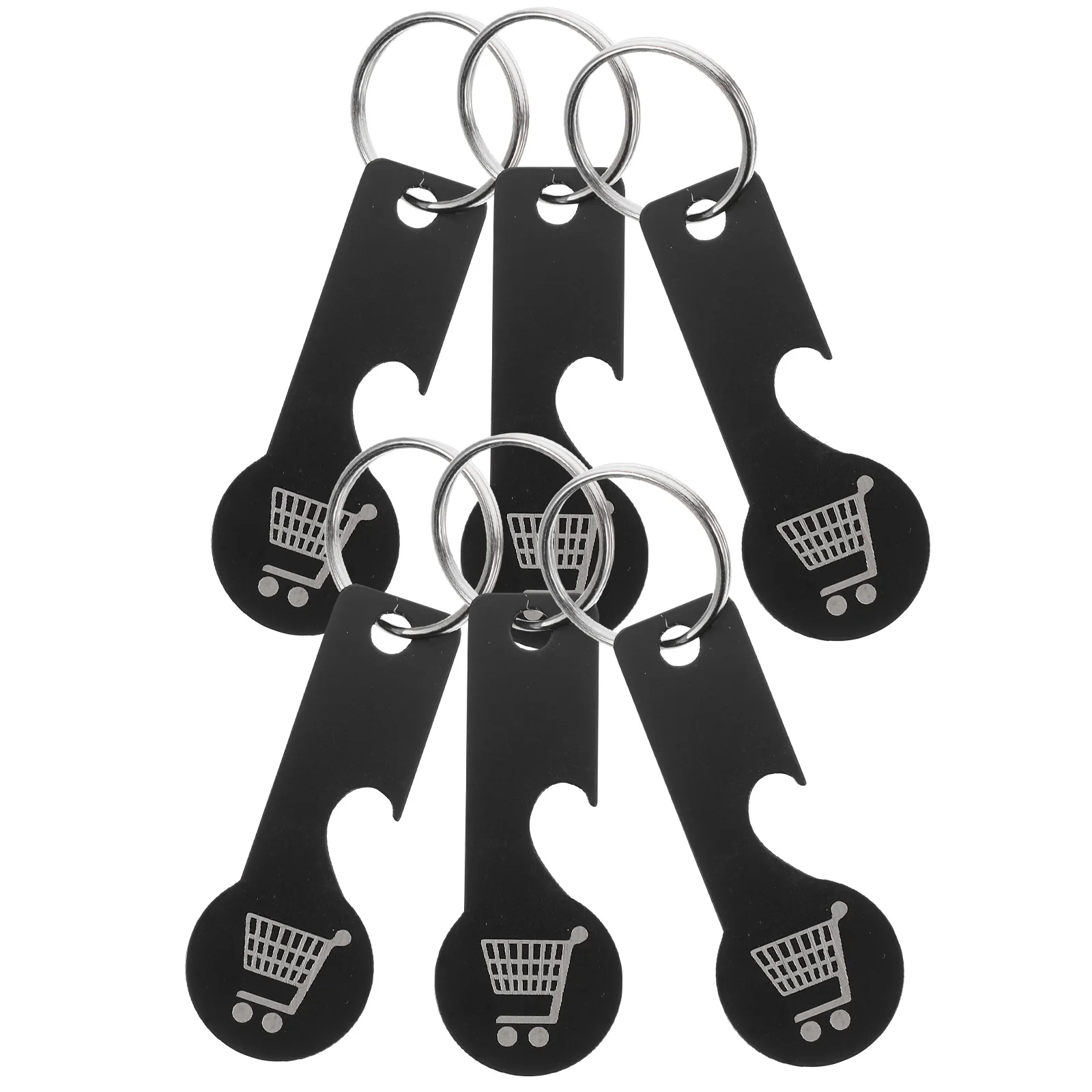 5 개 자동차 토큰 키 체인 스테인레스 스틸 쇼핑 카트 작은 금속 교수형 반지 트롤리 코인 열쇠 고리 내구성 다용도  디자인-Freehip.co.kr