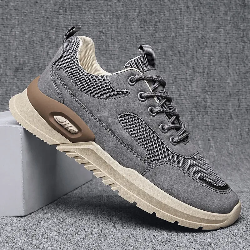 

2023 Shoes Men Casual Sneakers Spring Summer Running Shoes Breathable Sports Shoes Fashion Suede Platform Tenis Masculino