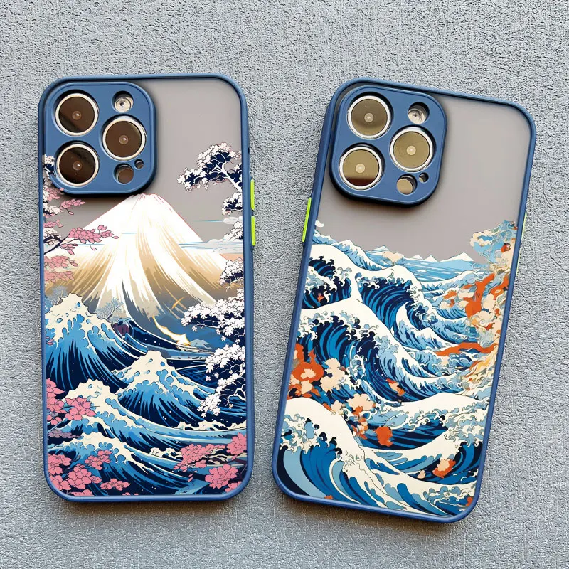 Japanese Mount Fuji Wave Landscape Phone Case - Premium Back Cover