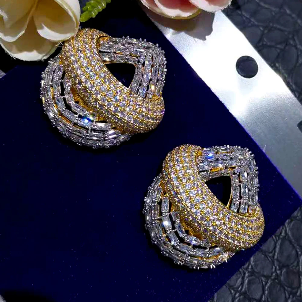 

Missvikki Luxury Original Design Super Earrings for Women Bridal Wedding Daily Party Show Earring Jewelry Gift Top Quality NEW