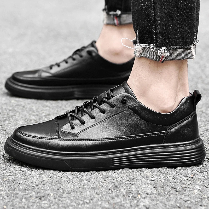 Italian brand Genuine Leather Casual Shoes Men's Oxford Shoes Jogging Men's Dress Warm Cotton With/No Fur mens shoes
