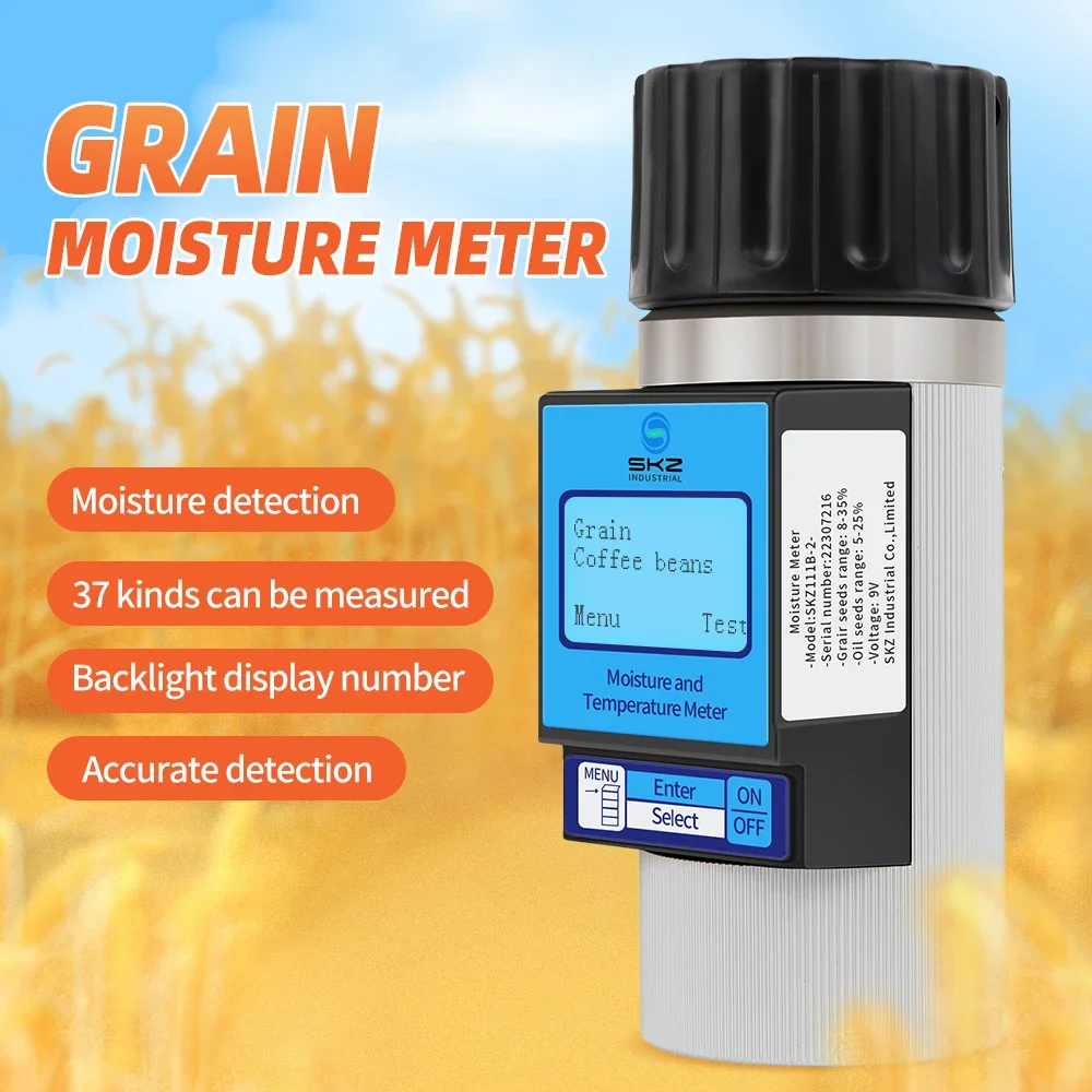 Smart Digital Grain Moisture Meter Humidity Tester for 37 Kinds Grains