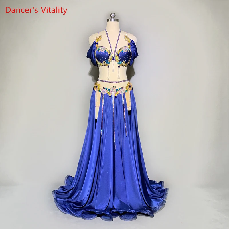 

Women belly dance Performance suit adult child belly dance Professional Competition suit bra split skirt 2pcs for dance wear
