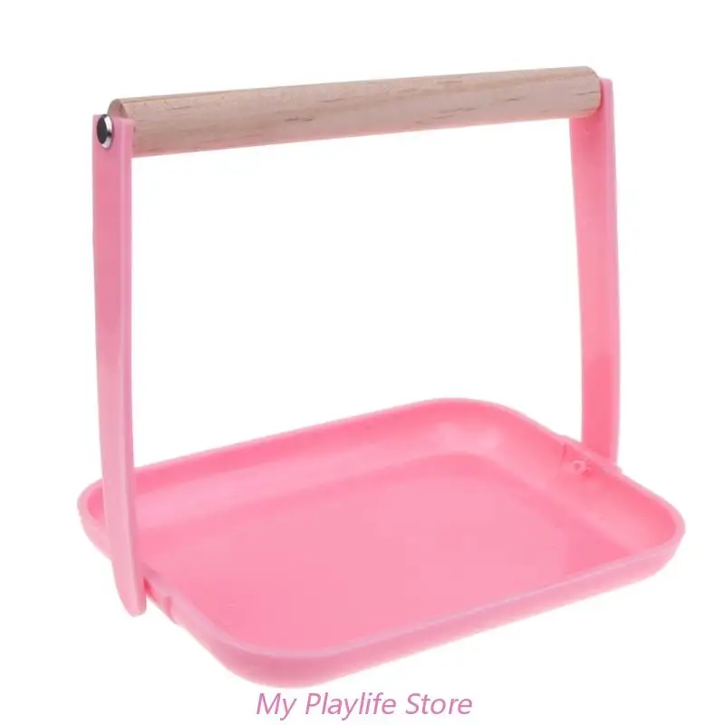 Bird Cage Perches Bird Stand Tabletop Training Perch Portable Parrot Wooden Play Stands with Plastic Tray for Small Medium Parrots Bird Supplies
