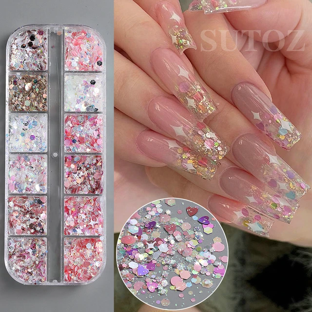 Pink glitter heart nails | Nail designs valentines, Cute gel nails,  February nails