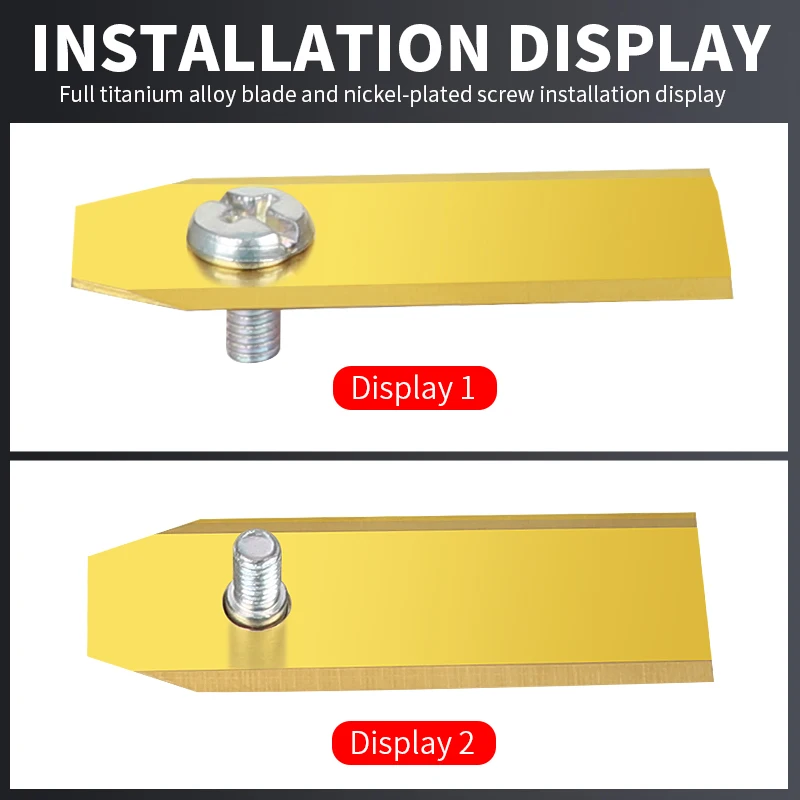 Golden Titanium-Plated Lawn Mower Blade - Durable and Precision-Cut for Automatic Lawn Care Machines