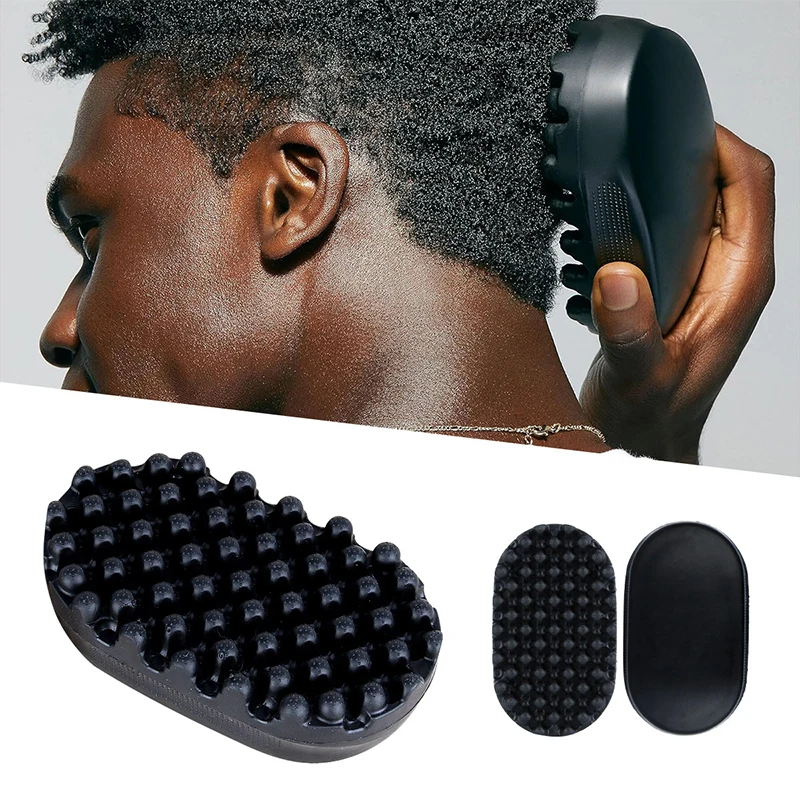 Portable Hair Twist Comb Washable Durable Curly Rubber Curling Brush Beauty Hair Pineapple Head Men'S Hair Cleaning Tool 2