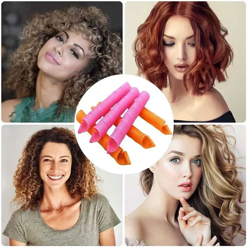 Heatless Spiral Magic Hair Curlers Styling Kit