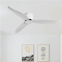 Ceiling Fan No Light 36 42 52 Inch DC Motor Remote Control Cooling Fans Lamp Low Floor Ceiling Fan White Black Color FAN 1