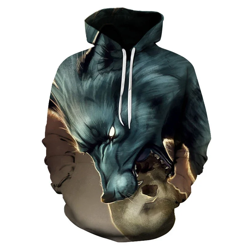 

Animal Wolf Hoody Men Women Harajuku Clothes Store For Customization 3D Hoodie Sweatshirt Street Hip Hop Streetwear Men Clothing