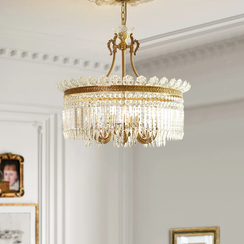 

Copper Crystal Chandelier Luxury Dining Room Entrance Corridor Bedroom Study Aisle Cloakroom