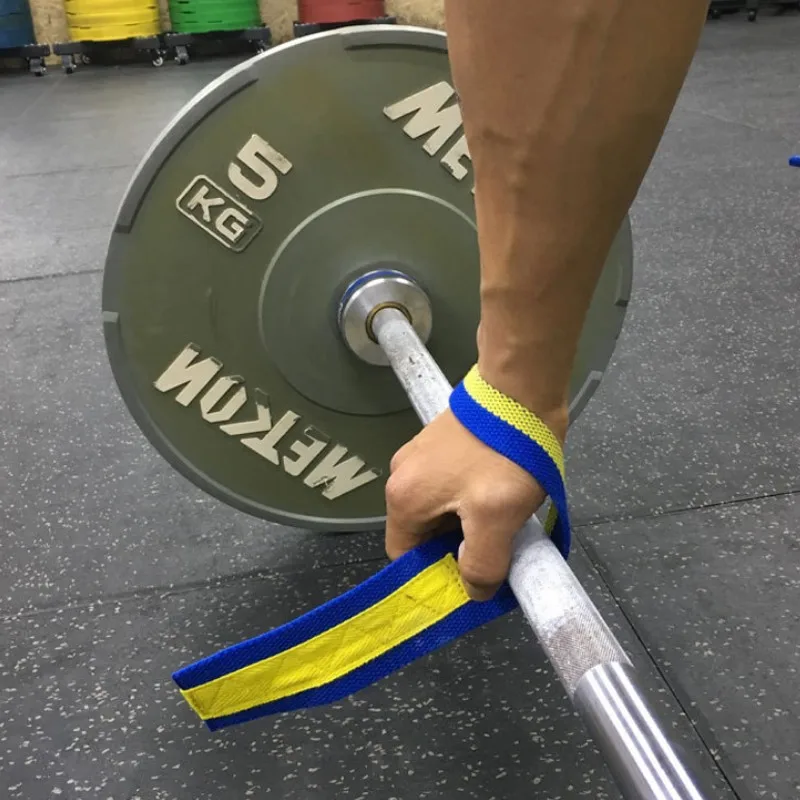 Non-Slip Cotton Weightlifting Belt Absorb Sweat Wrist Straps Fitness Bodybuilding Training Gym Crossfit Adjustable Grip Band 6