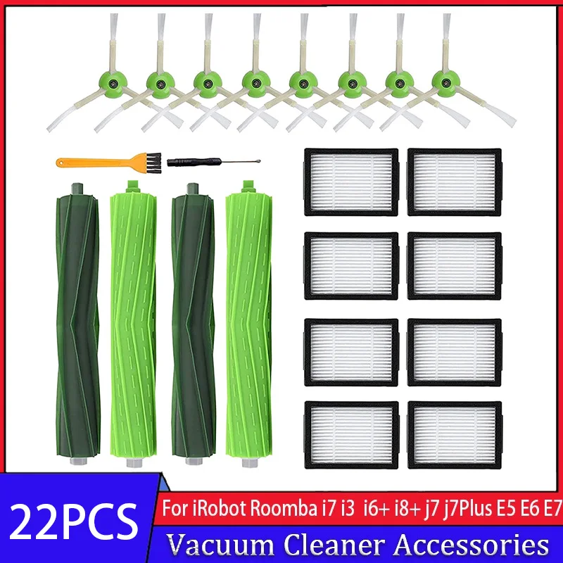 Set Di 1 Spazzole Di Ricambio Per IRobot Roomba I7 E5 E6 J7 1 Set Di Spazzole In Gomma 4 Filtri Ad Alte Prestazioni 4 Spazzole 99172284