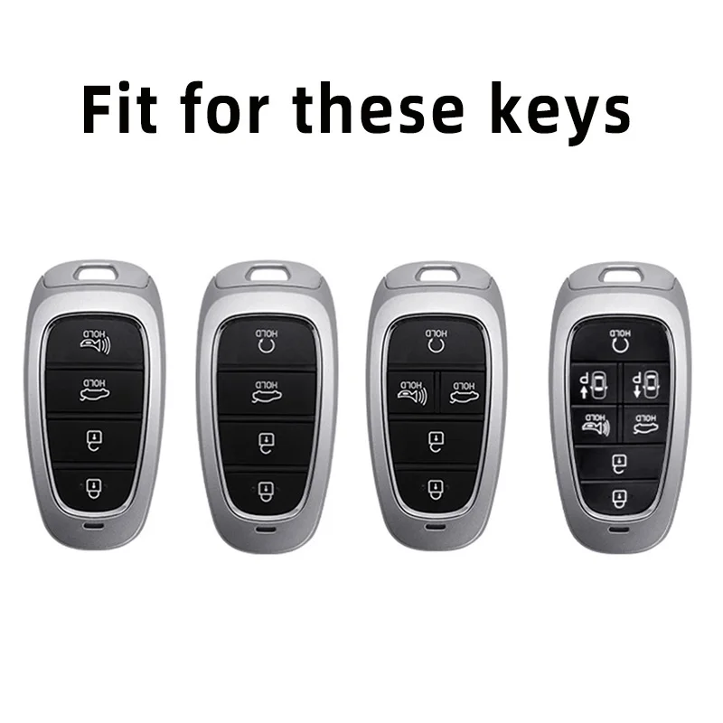 4/5/7 Buttons TPU Car Key Cover for Hyundai Santa Fe Tucson NEXO NX4 Atos Solaris Prime Auto Shell Fob Case Keychain key case key case cover car key shell