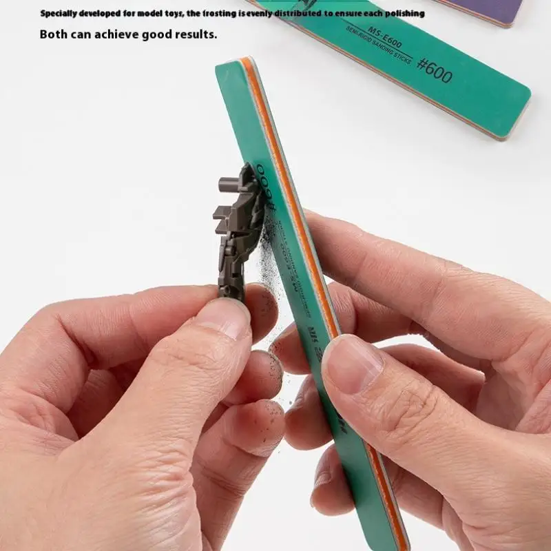 6Pcs MS-E400-1500 반강체 샌딩 스틱 DIY 조립 모델 빌드 도구용 플라..