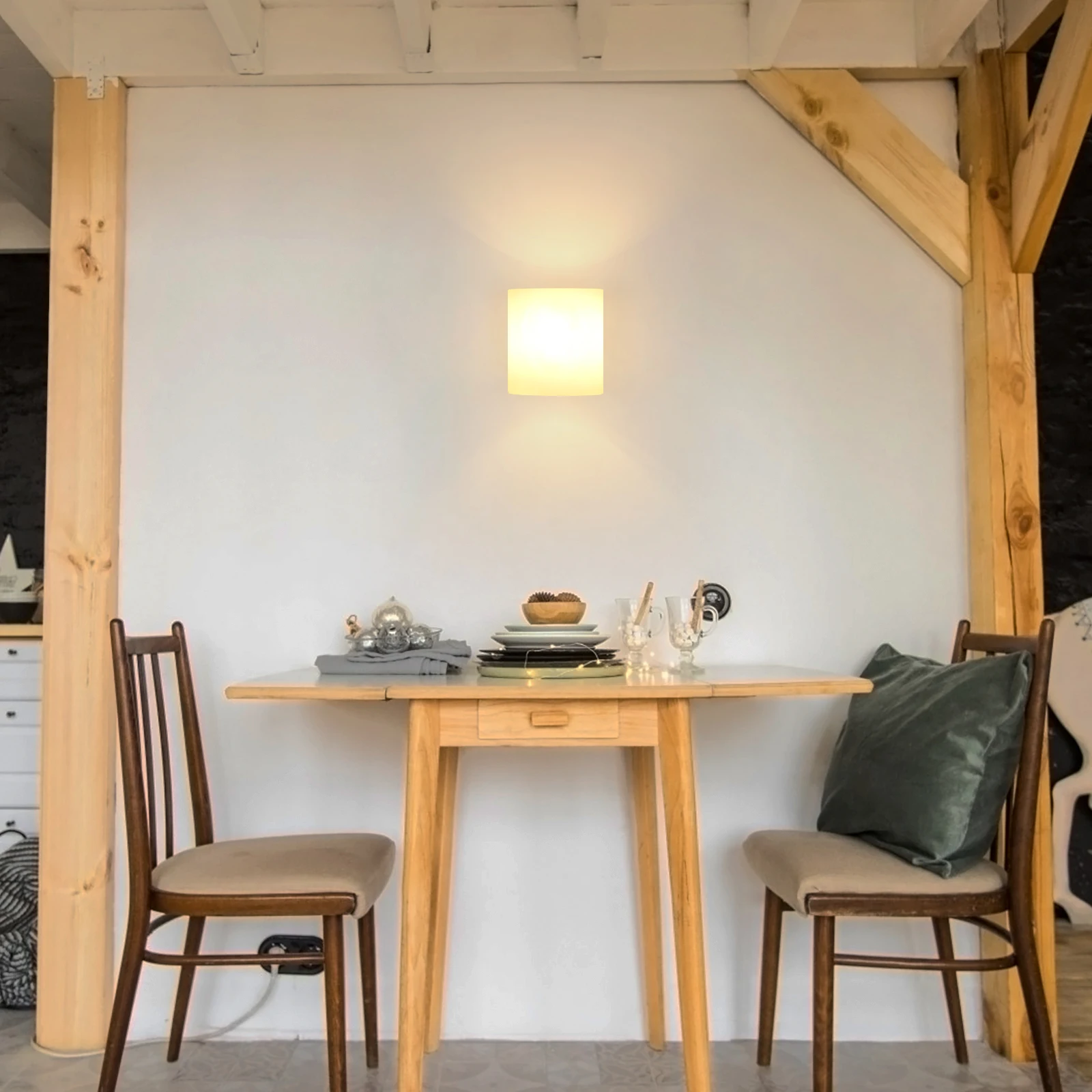 Holz-Wandleuchten für Innenräume, E27 Moderne Minimalistische Design-Wandlampe, Holz-Wandlampenhalterungen für Wohnzimmer Schlafzimmer E27 Ohne Glühbirne – Detail 13