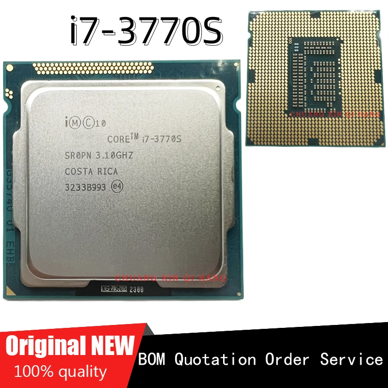 

Used for i7-3770S I7 3770S 3.1 GHz Quad-Core Eight-Core 65W CPU Processor LGA 1155 Original