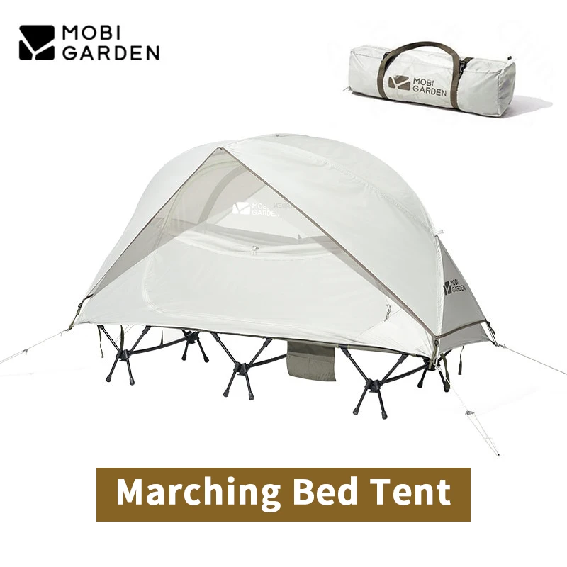 Mobi Garden Off Ground Tenda Da Campeggio Portatile 1 Persona Singola Escursionismo All'Aperto 2.6Kg Ultraleggero Pieghevole Glamping Impermeabile