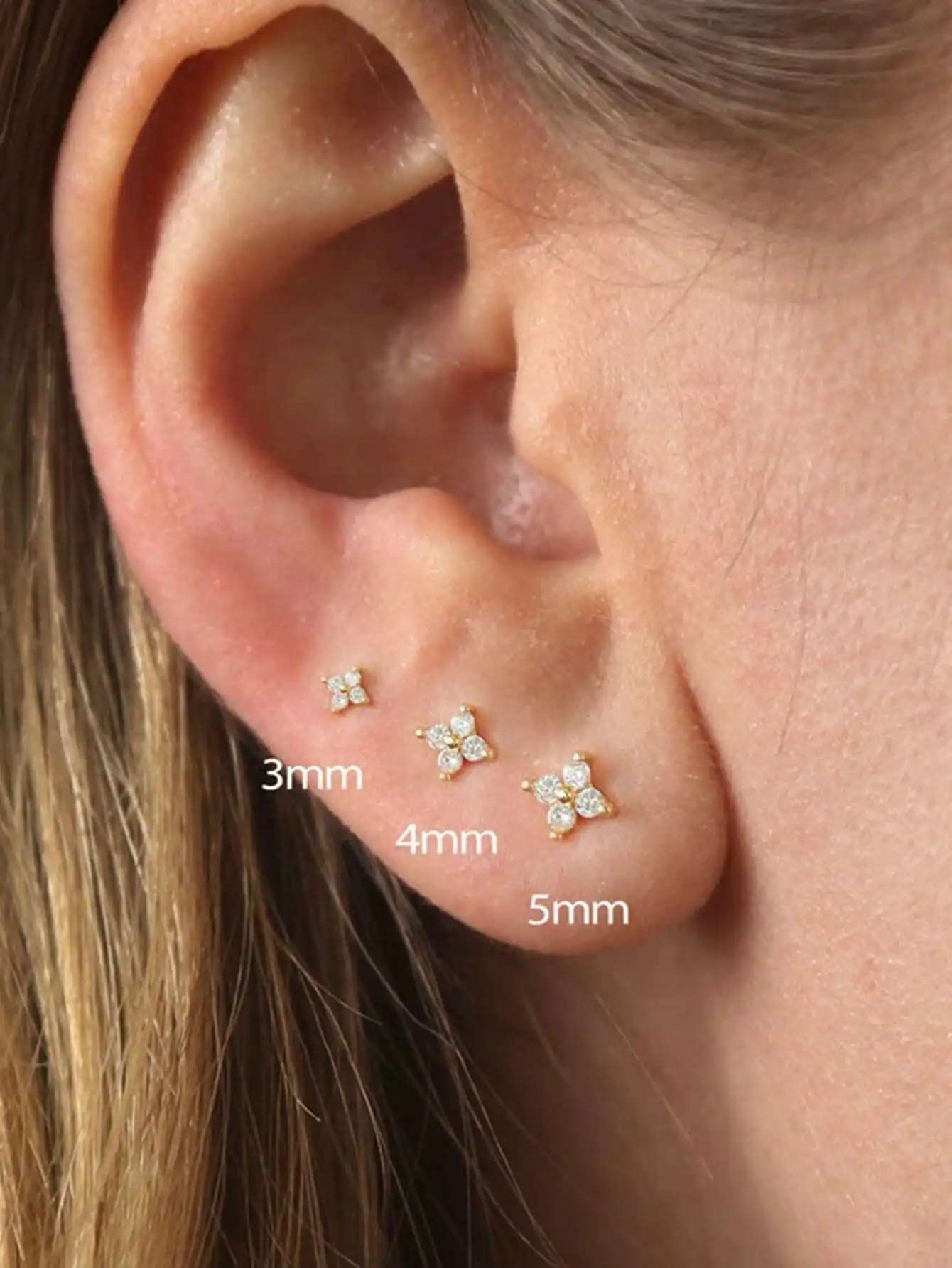 1 Pair Fashion Cubic Zirconia Stud Earrings For Women For Wedding Engagement Anniversary Party Jewelry Valentine's Day Gift