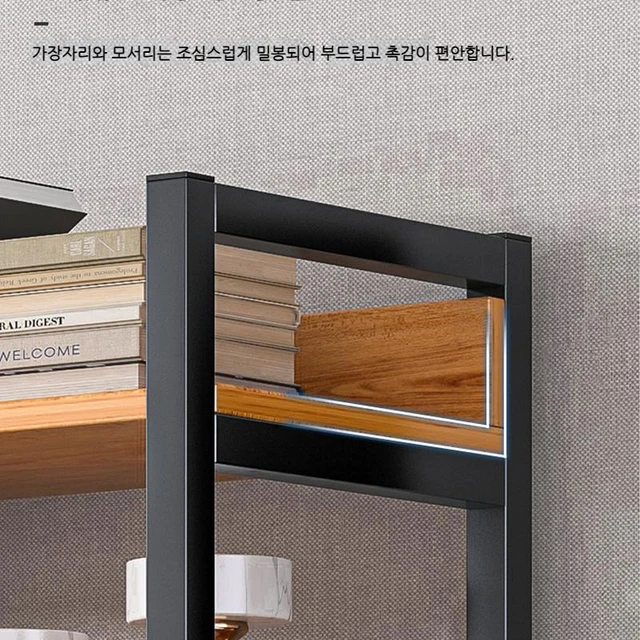 플로어 미니멀리스트 클래식 다리미 책장 디스플레이 랙