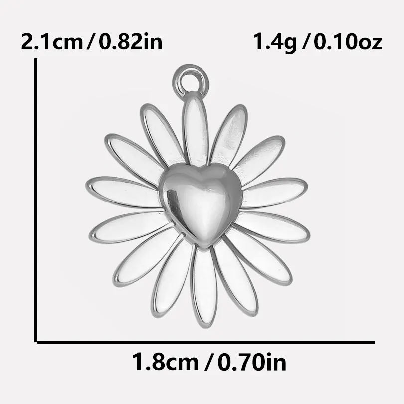 1 paar Silber Farbe Liebe Herz Bowknot Charme Ohrring Edelstahl Hoops Ohrringe Für Frauen Männer Zubehör Sonnenblumen Schmuck – Detail 4