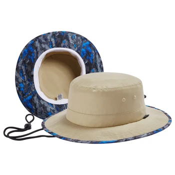 UPF 50+ Foldable Sun Hat Patterned Under Brim Bucket Hats for Summer Hiking Fishing Beach Safari Men Women 2