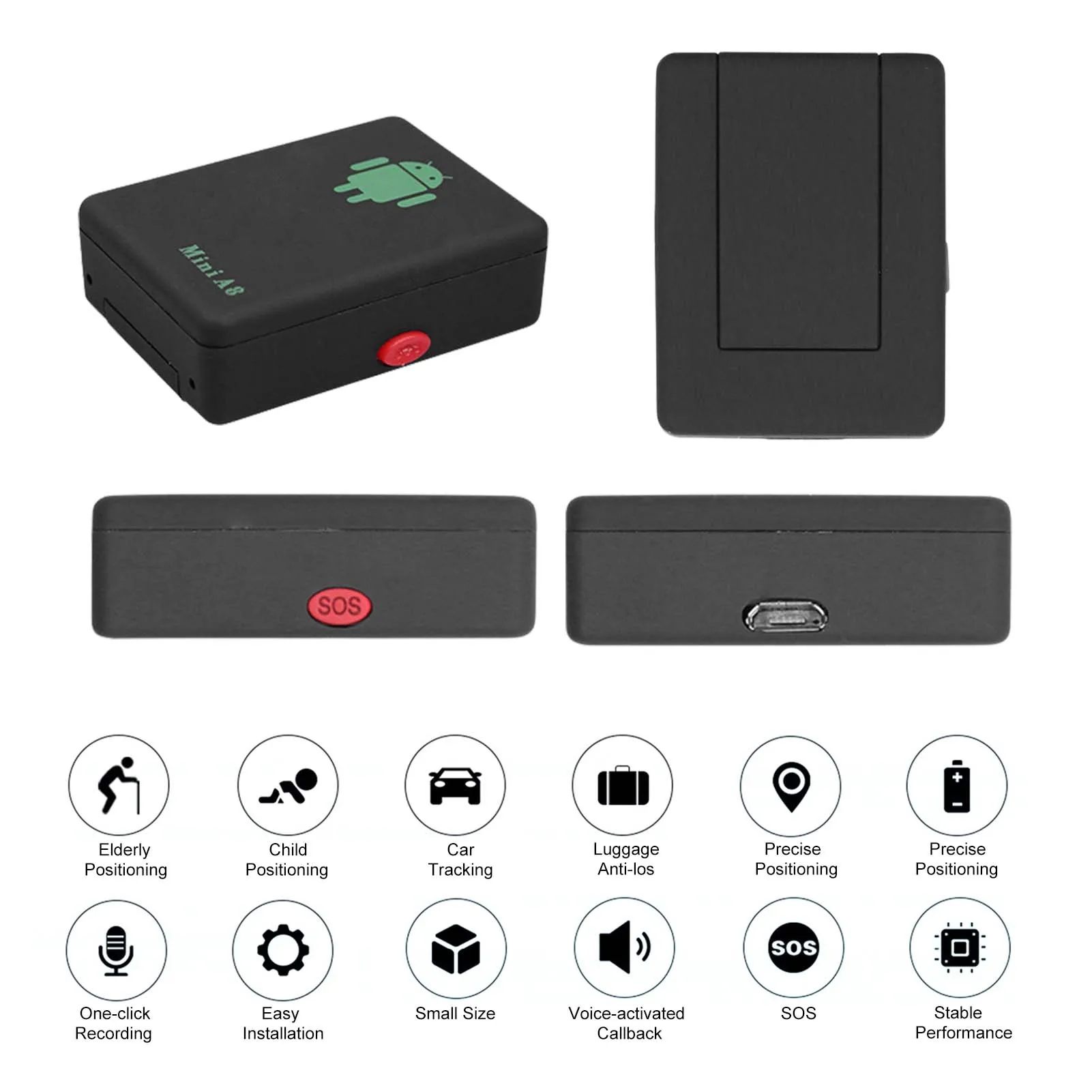 Mini Gps Tracker Mini A8 Gsm/gprs/lbs Tracker Locator Adapter Time Car Kids Elderly Family Pet Tracking Tool For Car - Activity Trackers